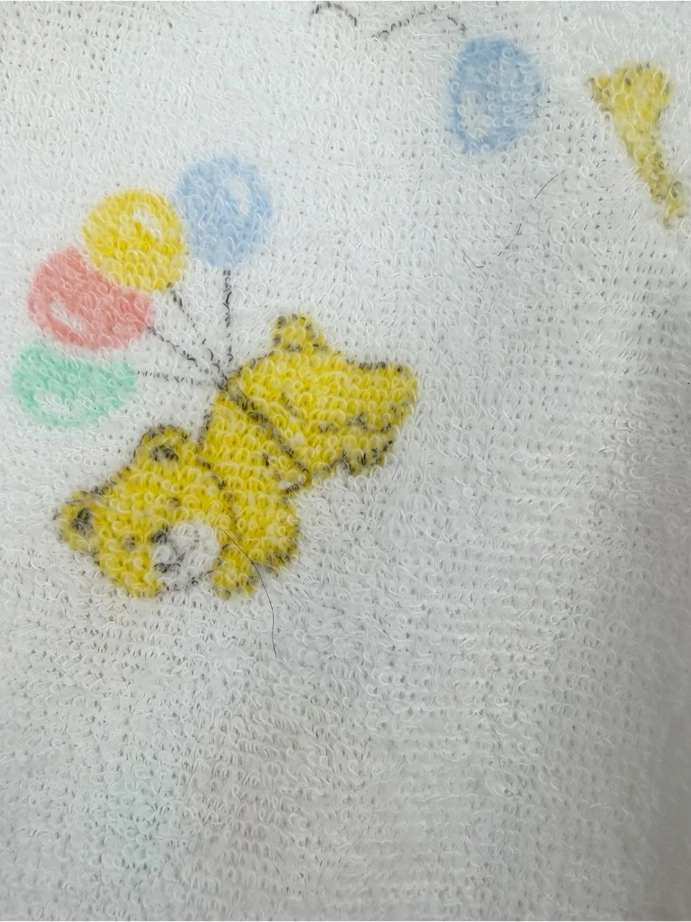 Vintage Playskool Newborn Terry Footed Sleeper Pajamas Bear Balloons USA Made